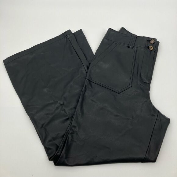 Anthropologie | The Junie High-Rise Flare Pants by Maeve: Faux-Leather Edition - Picture 2 of 8